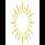 Line icon representing a sun sparkle for bright design elements